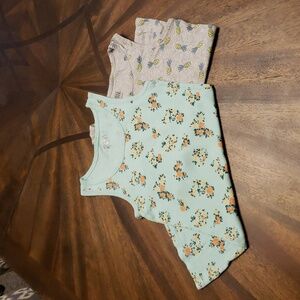 Floral and Pineapple Kids Tank Tops Cherokee And Falls Creek Size 10/12